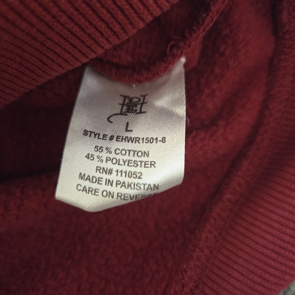 Ed Hardy Women’s L Red Burgundy Koi Fish Tattoo Graphic Hoodie - Picture 2 of 9